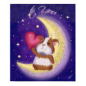 Meerschweinchen mit Herz Poster posters by Dirtybunny Meerschweinchen mit Herz Poster posters