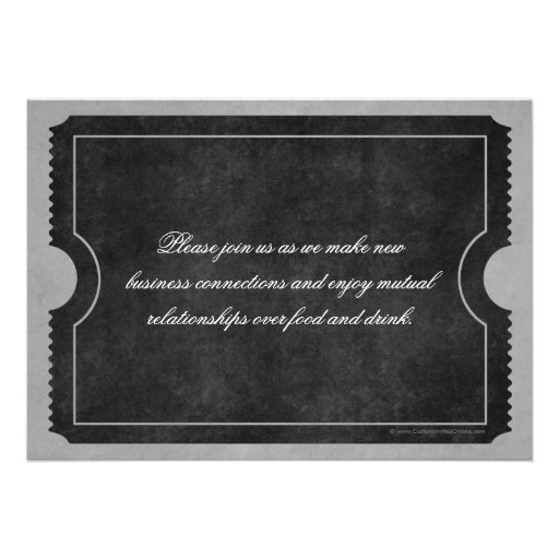Meet and Greet Business Event Ticket Invitations