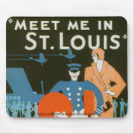 Meet me in St Louis Vintage Poster Detail Mouse Pad