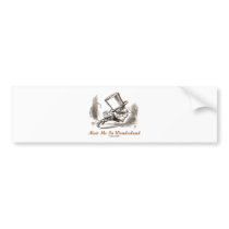 Meet Me In Wonderland (Mad Hatter Running) Bumper Sticker