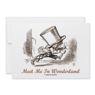 Meet Me In Wonderland (Mad Hatter Running) invitation