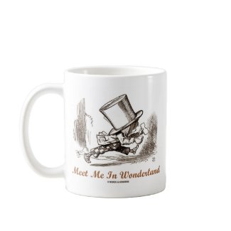 Meet Me In Wonderland (Mad Hatter Running) mug