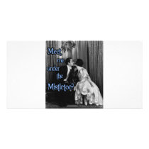 Meet me under the mistletoe photo cards