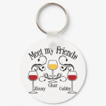 Meet my WIne Friends keychains