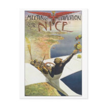 Meeting Aviation Nice Travel Poster postcards