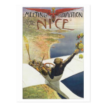 Meeting Aviation Nice Travel Poster Postcards
