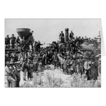 Meeting of the Rails - Promontory Point Utah 1869 Greeting Card