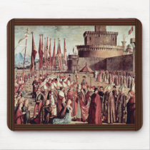 Meeting The Pilgrims With The Pope By Carpaccio Mouse Pads