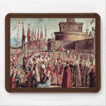 Meeting The Pilgrims With The Pope By Carpaccio mousepads