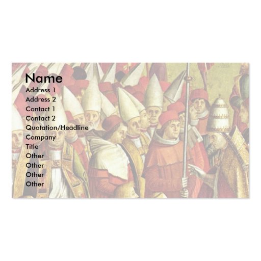 Meeting The Pilgrims With The Pope Detail By Carpa Business Card Templates (front side)
