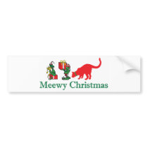 Meewy Christmas bumper stickers