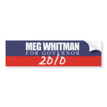 Meg Whitman para el gobernador 2010 pegatinas de parachoque by Politicaltshirts Meg Whitman para el gobernador 2010 pegatinas de parachoque