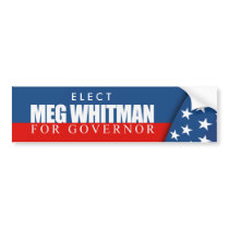 Meg Whitman para el gobernador 2010 pegatinas de parachoque by Politicaltshirts Meg Whitman para el gobernador 2010 pegatinas de parachoque