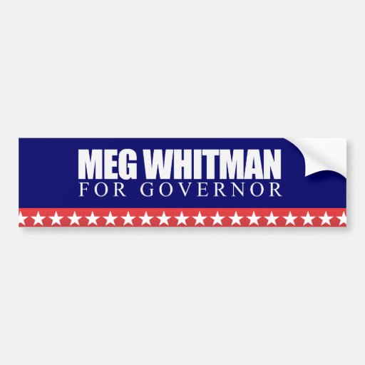 Meg Whitman for Governor 2010 Bumper Stickers