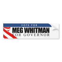 Meg Whitman para el gobernador pegatinas de parachoque by Politicaltshirts Meg Whitman para el gobernador pegatinas de parachoque