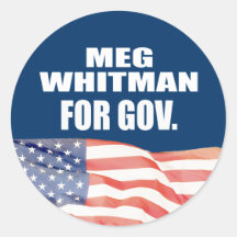 MEG WHITMAN PARA EL GOBERNADOR PEGATINA