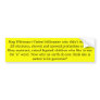 Meg Whitman=Violent billionaire who didn't vote... Bumper Stickers