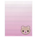 Mega Kawaii Bear Lined Stationery letterhead