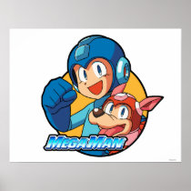Mega Man & Rush Print