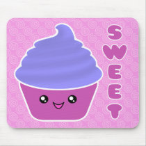 Mega Sweet Kawaii Cupcake Mousepad by mariannegilliand Mega Sweet Kawaii Cupcake Mousepad