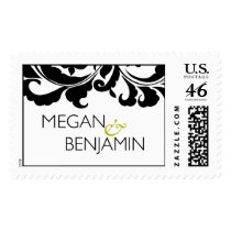 Megan and Benjamin Monogram Postage Stamps