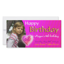 Megan Birthday Photo Invitation photo cards by Kidsplanet Megan Birthday Photo Invitation photo cards