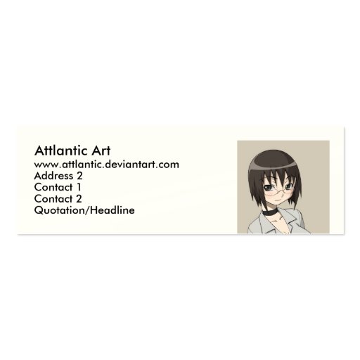 megane, Attlantic Art, www.attlantic.deviantart... Business Card Templates (front side)