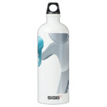 Megaphone silver man aluminum water bottle
