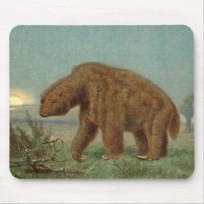 Megatherium Giant Sloth Mouse Mats by cooldudeproducts