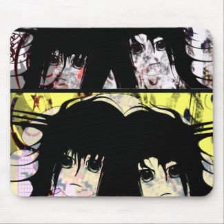 Megentia- Anime- Twins mousepad