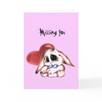 Megg: A cute bunny - boy, missing you cards