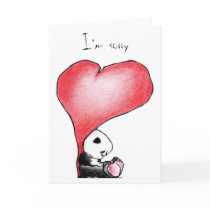Megg: A cute panda - heart, I'm sorry, card by meggdesign Megg: A cute panda - heart, I'm sorry, card