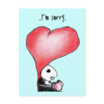 Megg: A cute panda - heart, I'm sorry, postcard