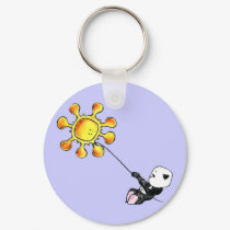 Megg: A cute panda - sun, keychain