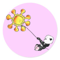 Megg: A cute panda - sun, sticker