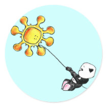 Megg: A cute panda - sun, sticker