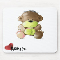 Megg: A cute teddy bear - Missing you mousepads
