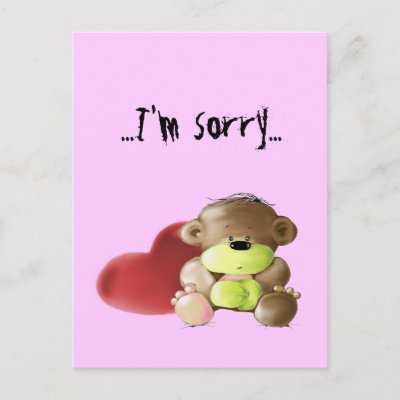 teddy with sorry