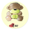 Megg: A cute teddy bear - sad, Love stickers by meggdesign Megg: A cute teddy bear - sad, Love stickers