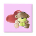 Megg: A cute teddy bear - sad, magnet by meggdesign Megg: A cute teddy bear - sad, magnet