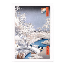 Meguro Drum Bridge, Utagawa Hiroshige posters