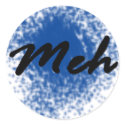 Meh Blue Splatter Sticker Design
