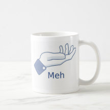Meh Facebook Button Coffee Mugs