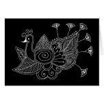Mehendi Peacock Greeting Cards