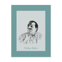 Meher Baba Silence Portrait Postcard