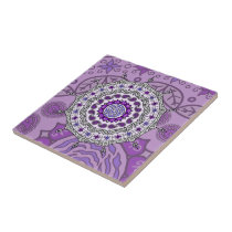 Mehndi Fantasy Silver Tile