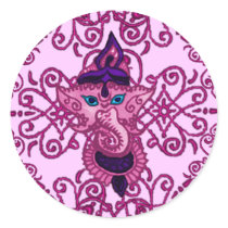 Mehndi Ganesha (Pink) Stickers