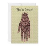 Mehndi Hand Art Design Invitation