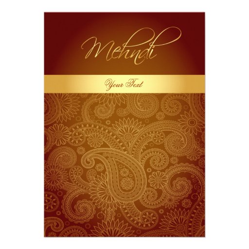 Mehndi / Henna Invitation Card