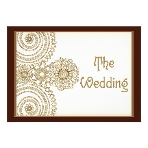 Mehndi Lace (5x7 Wedding Invitation)